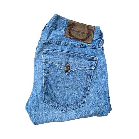 Vintage True Religion Jeans Size 30 Leather Tab Blue - Picture 3 of 7